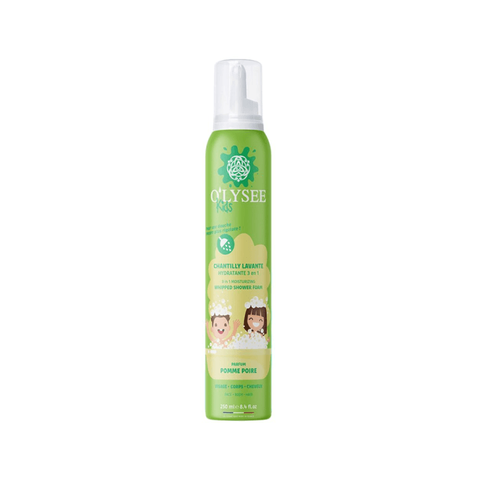 O'LYSEE vaikiškos prausiamosios putos APPLE & PEAR, nuo 3 m., 250 ml