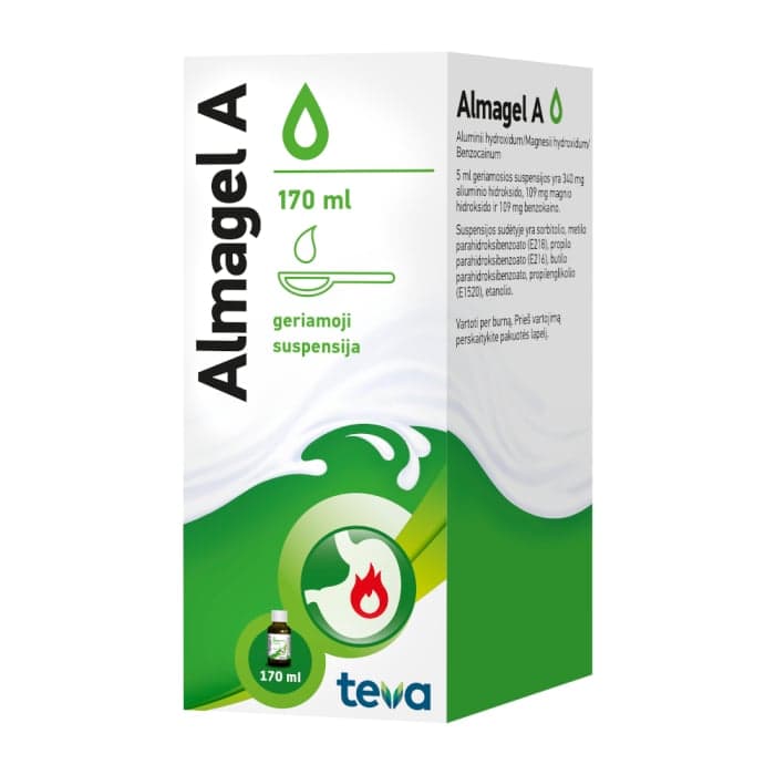 ALMAGEL A, 170 ml, geriamoji suspensija, N1-1