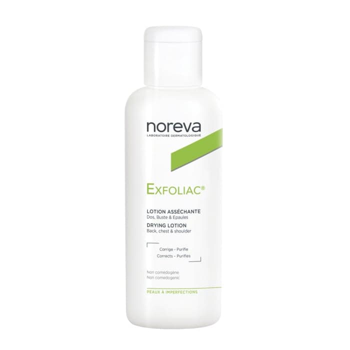NOREVA veido, nugaros ir krūtinės odos losjonas EXFOLIAC, 125 ml