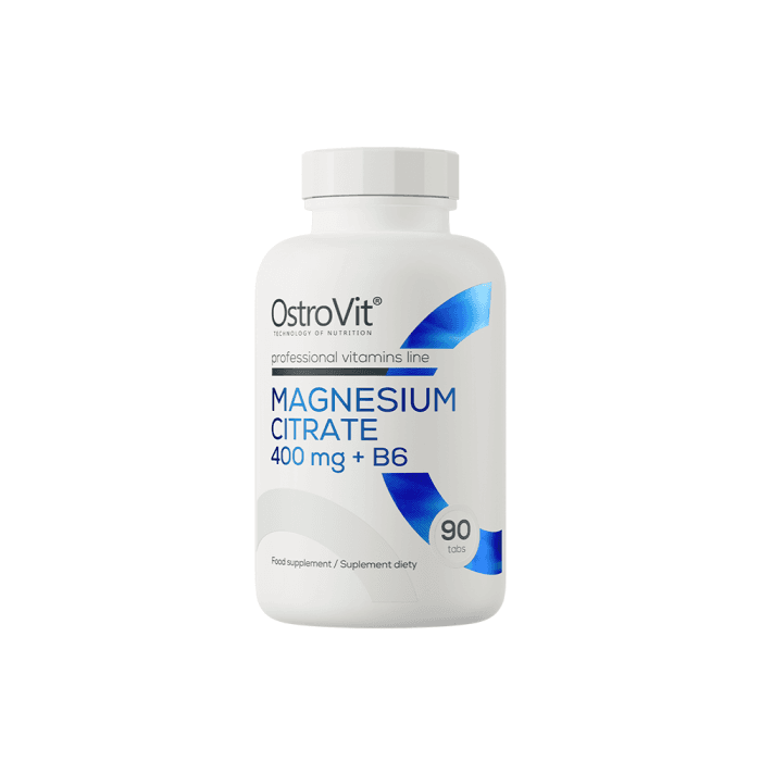 OSTROVIT Magnesium Citrate 400 mg + B6, 90 tablečių