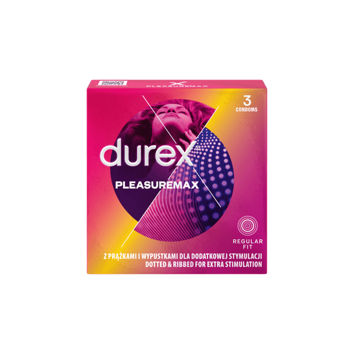 DUREX prezervatyvai PLEASUREMAX, 3 vnt.