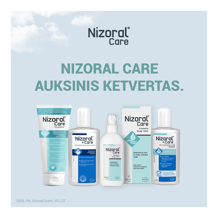 NIZORAL CARE OILY SCALP šampūnas nuo pleiskanų riebiai galvos odai, 200 ml-2
