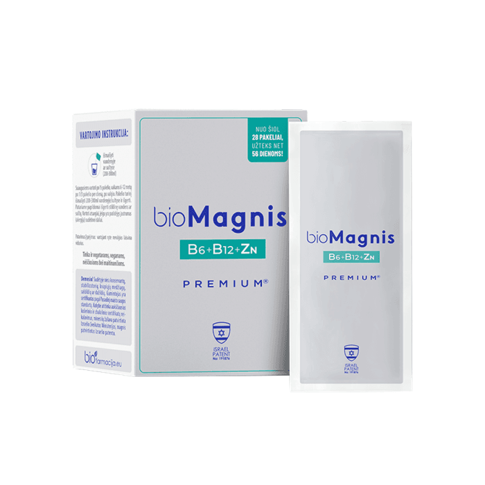 BIOMAGNIS B6 PREMIUM, 28 pakelių
