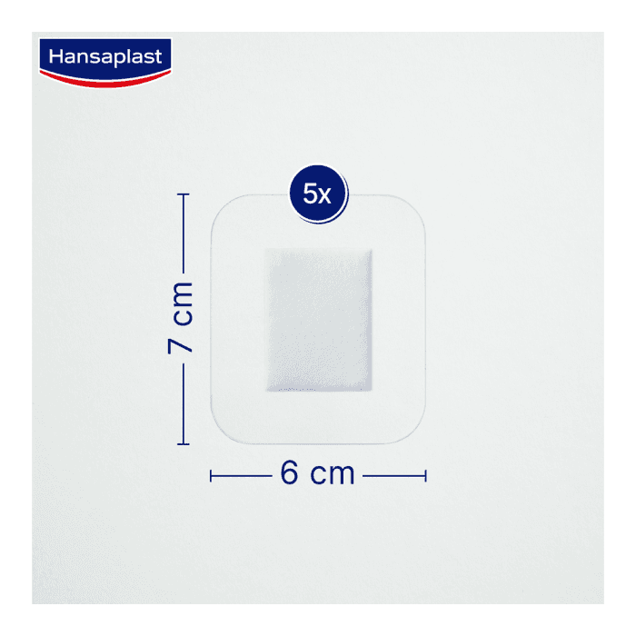 HANSAPLAST pleistrai AQUA PROTECT, XL, 6 x 7 cm, 5 vnt.-1