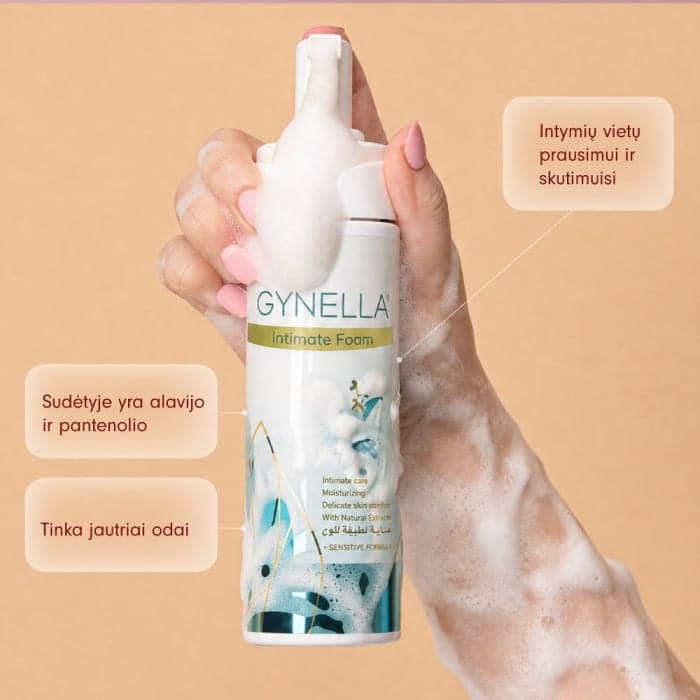 GYNELLA intymios higienos prausiklis-putos, 150 ml-2