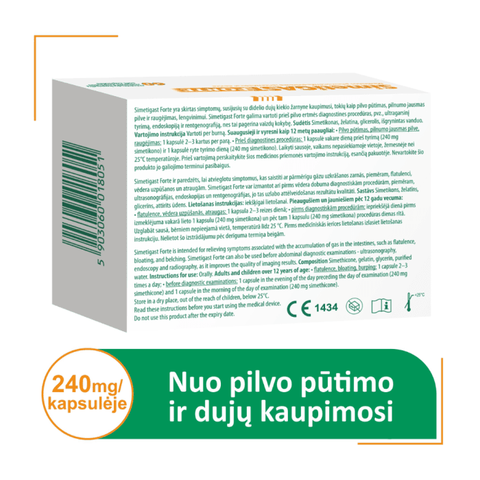 SIMETIGAST FORTE, 240 mg, 60 minkštų kapsulių-1
