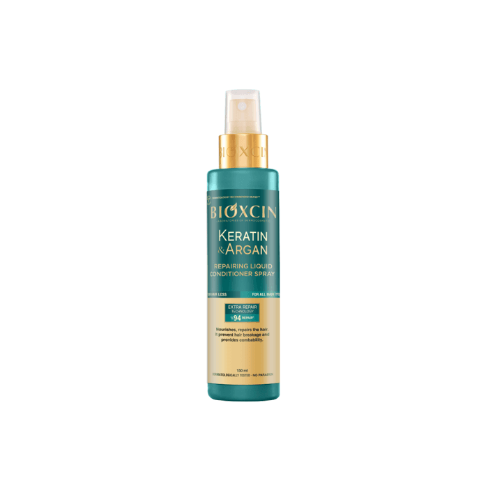 BIOXCIN KERATIN & ARGAN atstatomasis purškiamas plaukų kondicionierius, 150 ml
