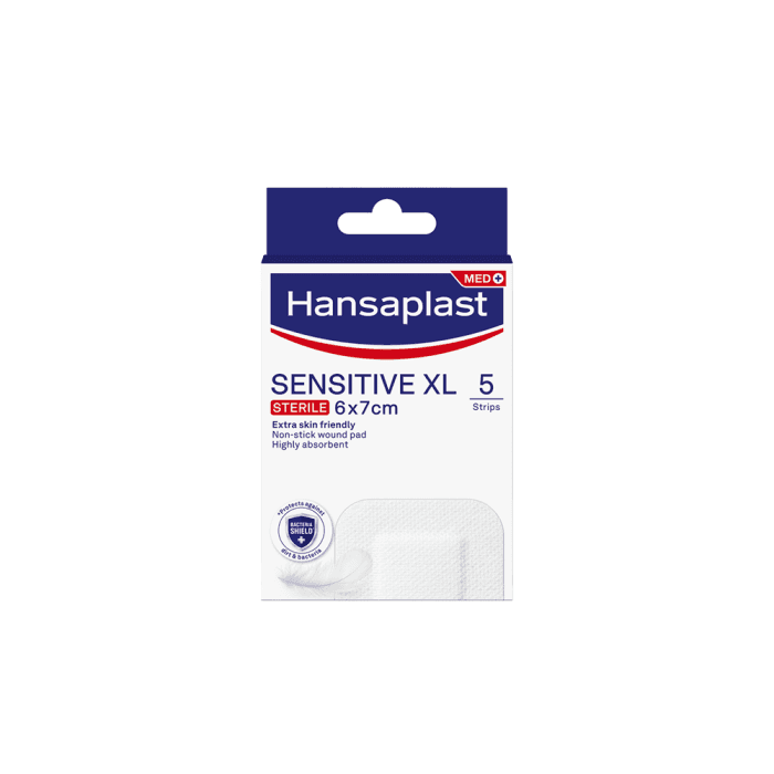 HANSAPLAST pleistrai SENSITIVE XL, 5 pleistrai