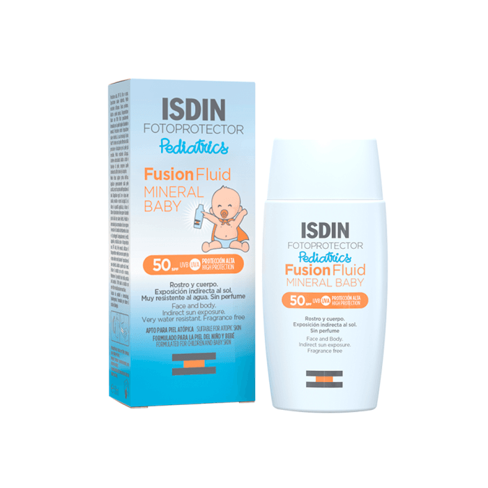 ISDIN apsauginė mineralinė emulsija vaikams ir kūdikiams FOTOPROTECTOR PEDIATRICS, SPF 50, nuo 6 mėn., 50 ml