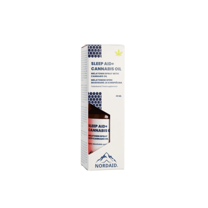 NORDAID SLEEP AID MELATONIN+CANNABIS OIL purškalas 1mg, 30 ml