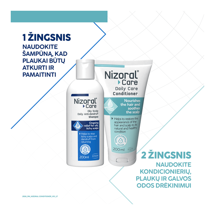 NIZORAL CARE kondicionierius niežtinčiai ir sudirgusiai galvos odai, 200 ml-2