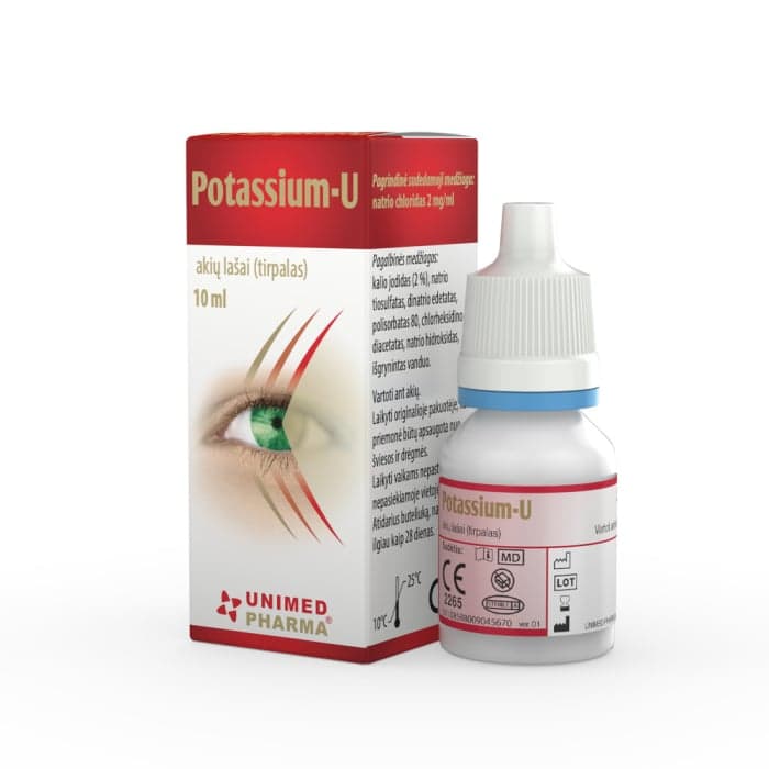 POTASSIUM-U akių lašai be konservantų, 10 ml