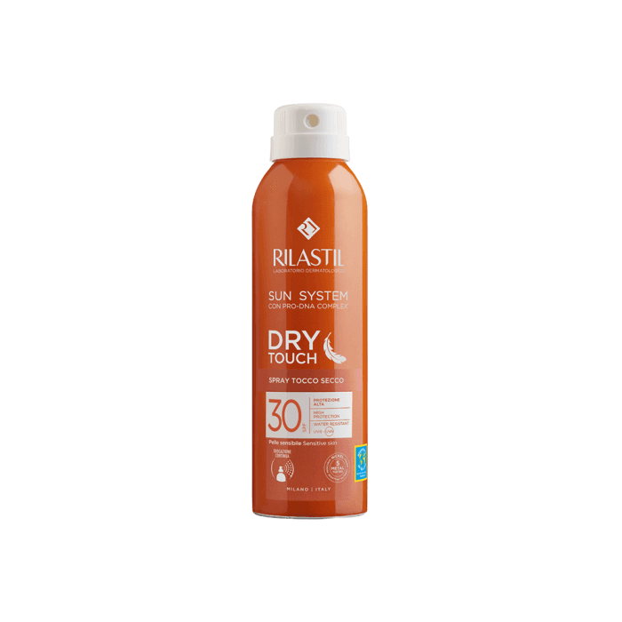 Rilastil, SUN SYSTEM, Dry Touch kūno dulksna SPF 30, 200 ml, 200 ml