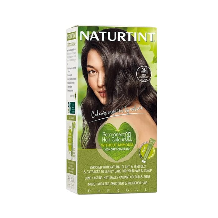 NATURTINT ilgalaikiai plaukų dažai be amoniako NATURALLY BETTER, 3N DARK CHESTNUT BROWN, 170 ml