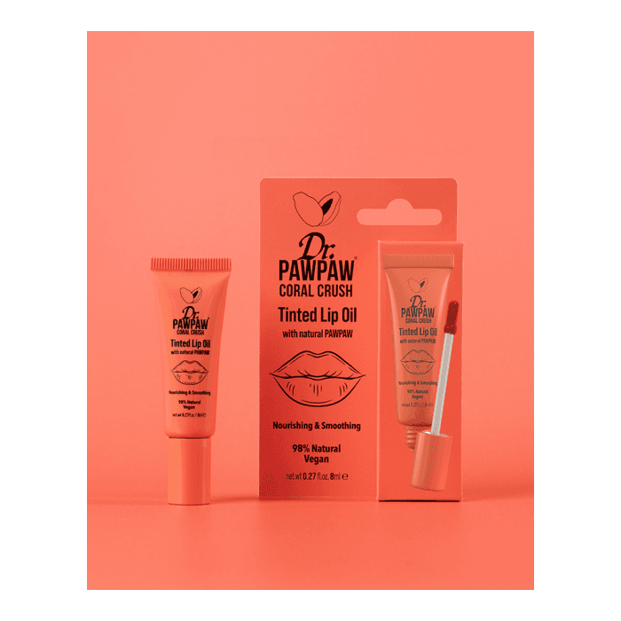 DR.PAWPAW lūpų aliejus su atspalviu CORAL CRUSH, 8 ml-1