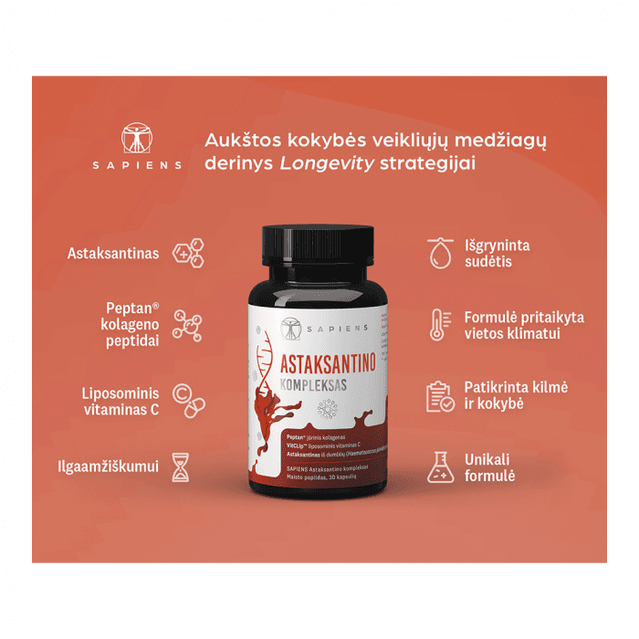 SAPIENS Astaksantino kompleksas, 30 kapsulių-1
