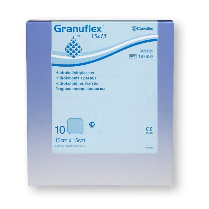 GRANUFLEX hidrokoloidinis tvarstis, 15 x 15 cm, 10 vnt.-1