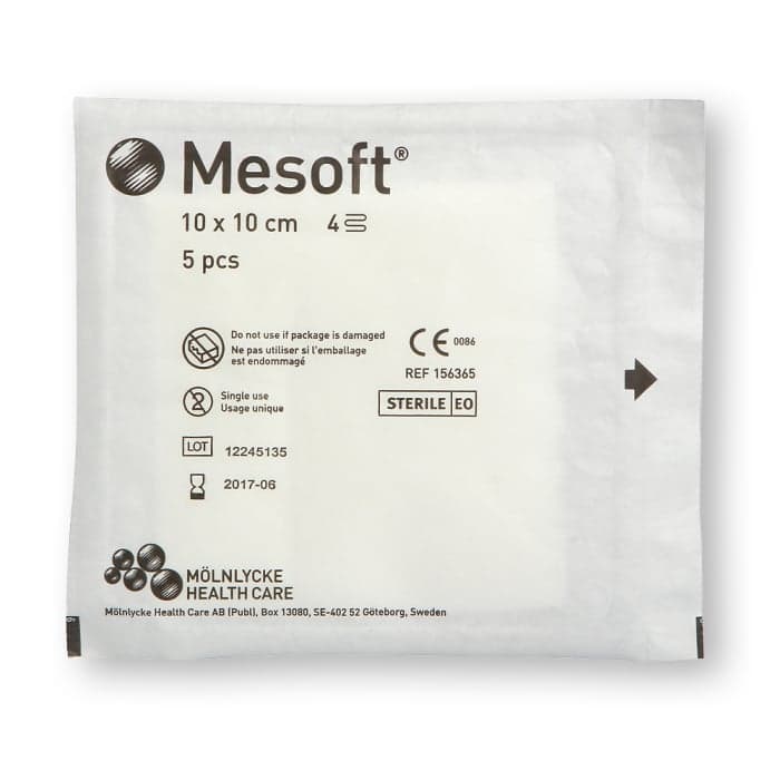 MESOFT sterilios servetėlės, 10 x 10 cm, 5 vnt.-1