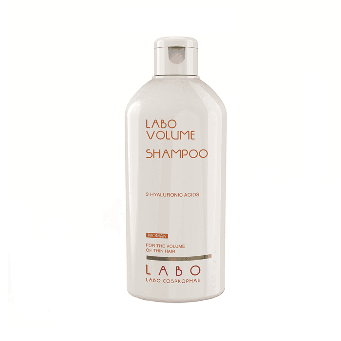 LABO VOLUME plaukams apimties suteikiantis šampūnas su 3 hialurono rūgštimis moterims, 200 ml