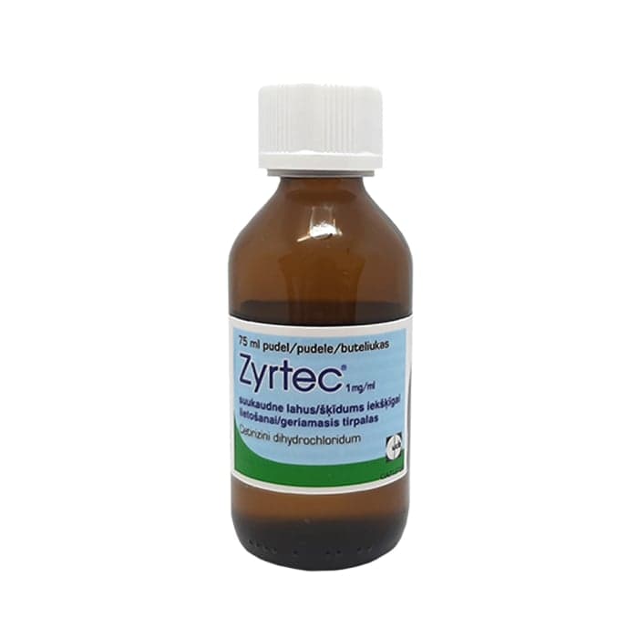 Zyrtec, 1mg/ml, 75 ml ir matavimo šaukštas, Geriamasis tirpalas, N1-1