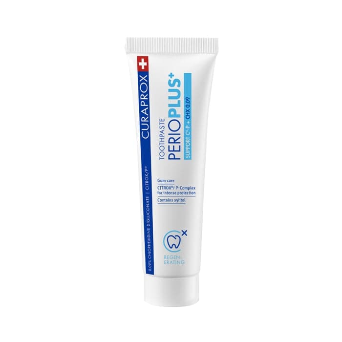 CURAPROX dantų pasta su 0,09 % chlorheksidino ir hialurono rūgštimi PERIO PLUS+ SUPPORT, 75 ml