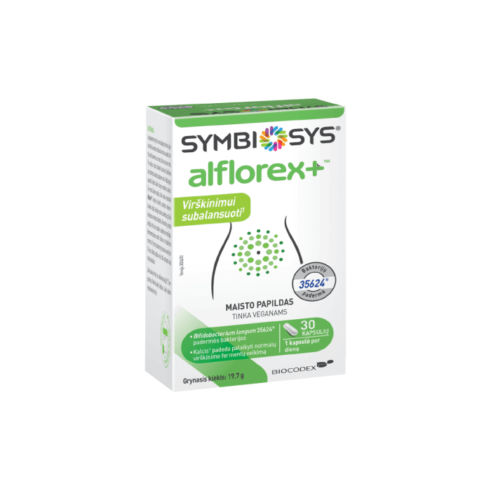 SYMBIOSYS ALFLOREX+, 30 kapsulių