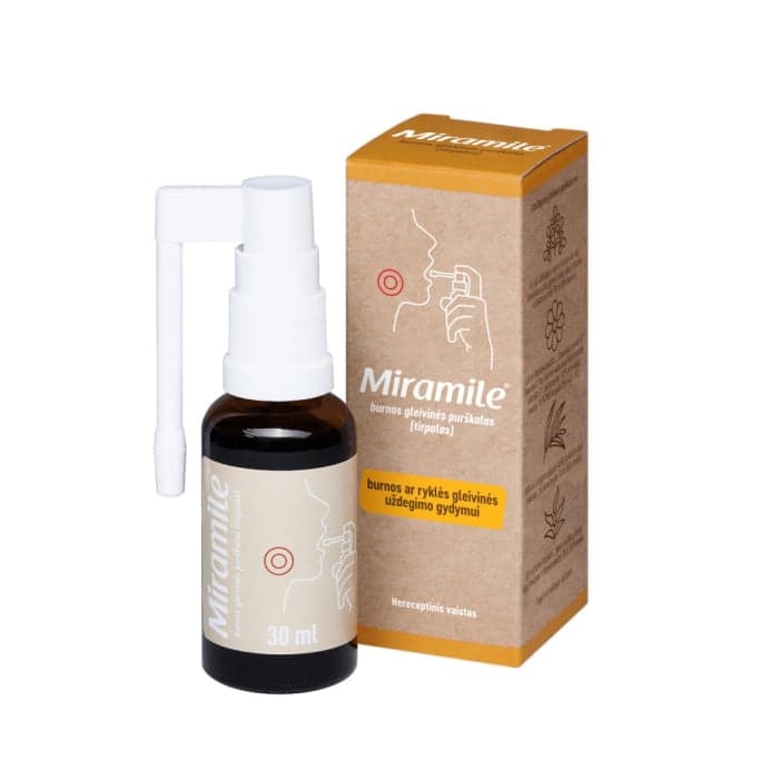 MIRAMILE, 0,1ml/0,35ml/0,05ml/0,3ml/ml, burnos gleivinės purškalas (tirpalas), N1