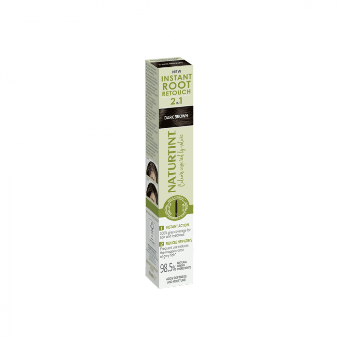NATURTINT plaukų šaknų maskuoklis (dark brown), 10 ml