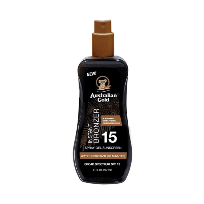 AUSTRALIAN GOLD apsauginis pienelis nuo saulės su bronzantais, SPF 15, 237 ml-1