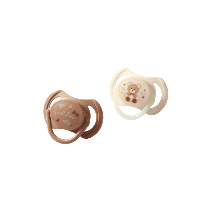 Babyono čiulptukas silikoninis simetrinis 0-6m 1669/01, 2 vnt.