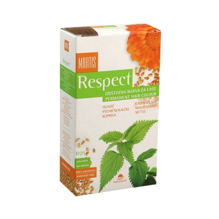 MARTIS RESPECT ilgalaikiai plaukų dažai NR. 05, šviesiai ruda spalva, 135 ml