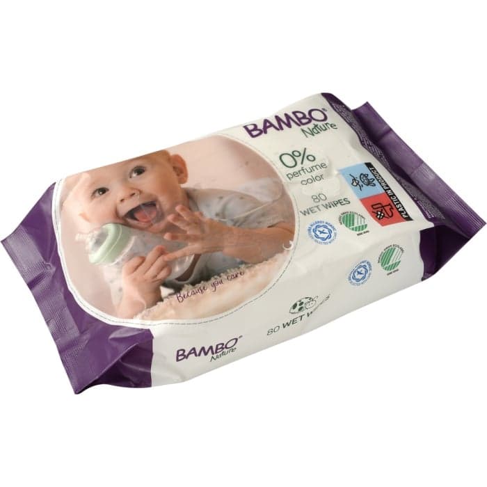 BAMBO drėgnos servetėlės kūdikiams NATURE, LT-EKO-001, 80 vnt.-1