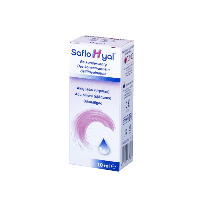 SAFLOHYAL akių lašai, 10 ml