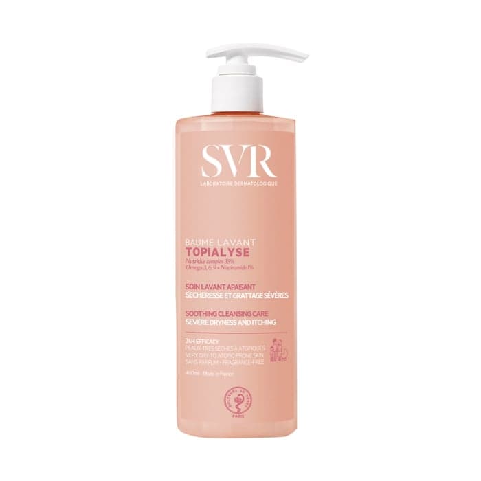 SVR kūno prausiklis itin sausai, atopiškai odai TOPIALYSE BAUME LAVANT, 400 ml, 400 ml