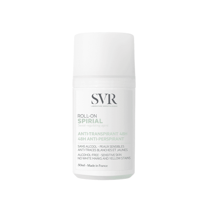SVR antiperspirantas su probiotikais jautriai odai SPIRIAL ROLL-ON, 50 ml