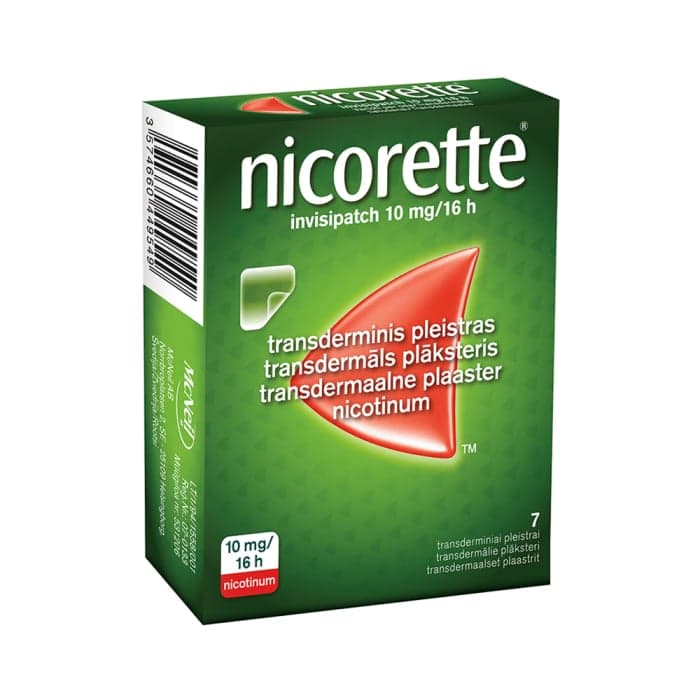NICORETTE INVISIPATCH, 10mg/16h, transderminis pleistras, N7
