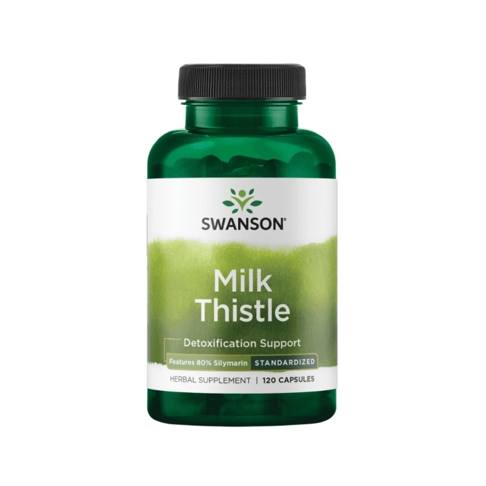 SWANSON MILK THISTLE ekstraktas (tikrasis margainis), 120 kapsulių