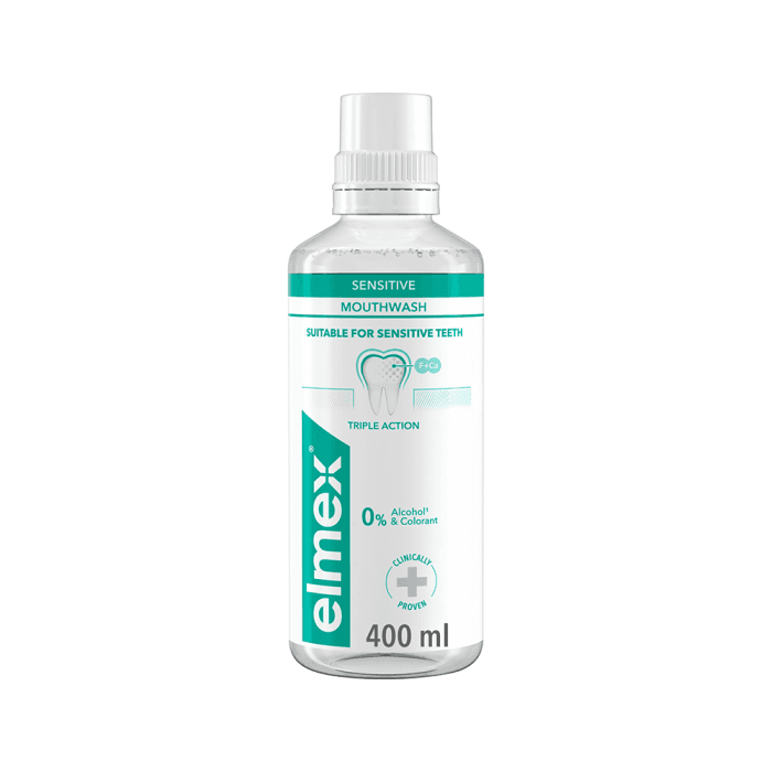 ELMEX burnos skalavimo skystis jautriems dantims SENSITIVE, nuo 7 metų, 400 ml., 400 ml-1