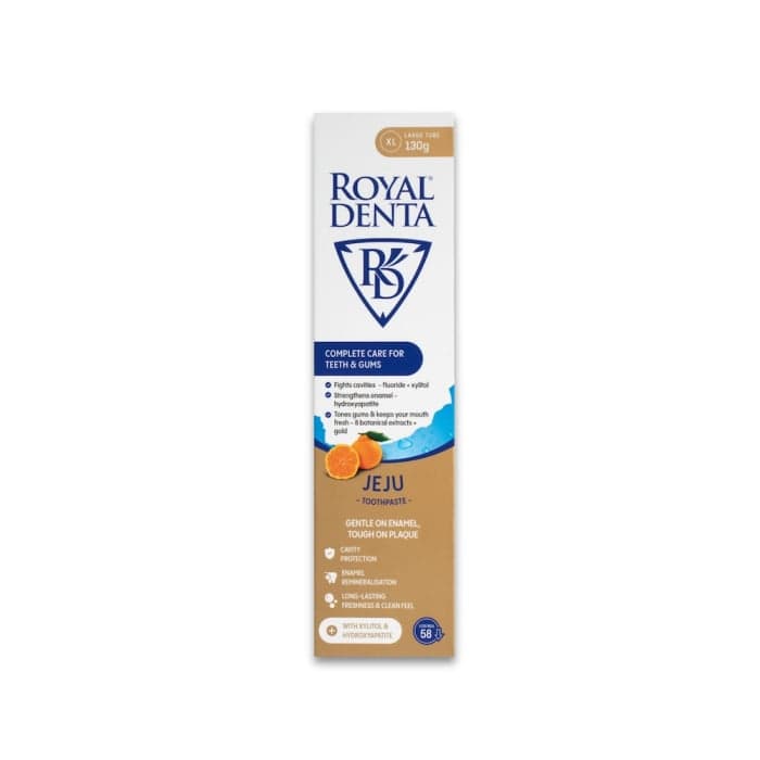 ROYAL DENTA dantų pasta JEJU visapusiškai burnos priežiūrai, citrusų skonio, 130 g-2