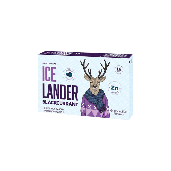 Icelander pastilės Blackcurrant, 16 pastilių-1