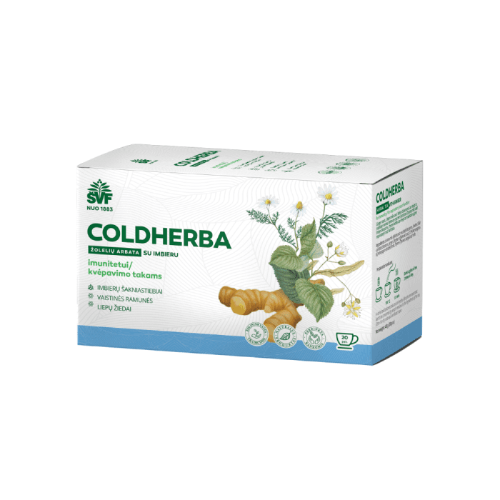 ŠVF žolelių arbata su imbieru COLDHERBA, 2 g x 20 vnt., 20 vnt.-1
