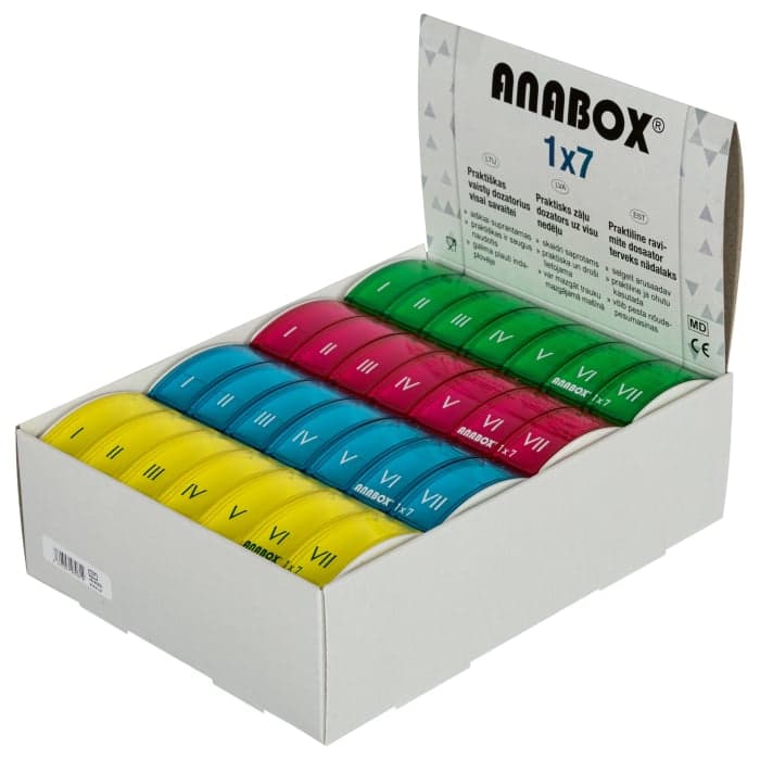 ANABOX savaitės dėžutė vaistams, 1 vnt.-1