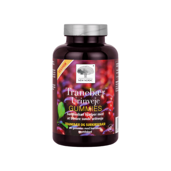NEW NORDIC TRANEBÆR URINVEJE GUMMIES, 60 guminukų