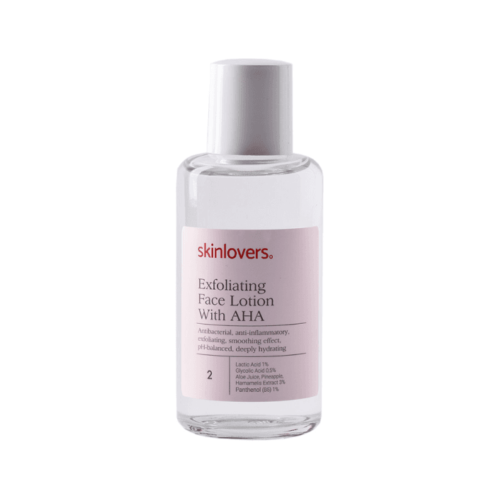SKINLOVERS eksfoliuojantis veido losjonas su AHA rūgštimis, 100 ml