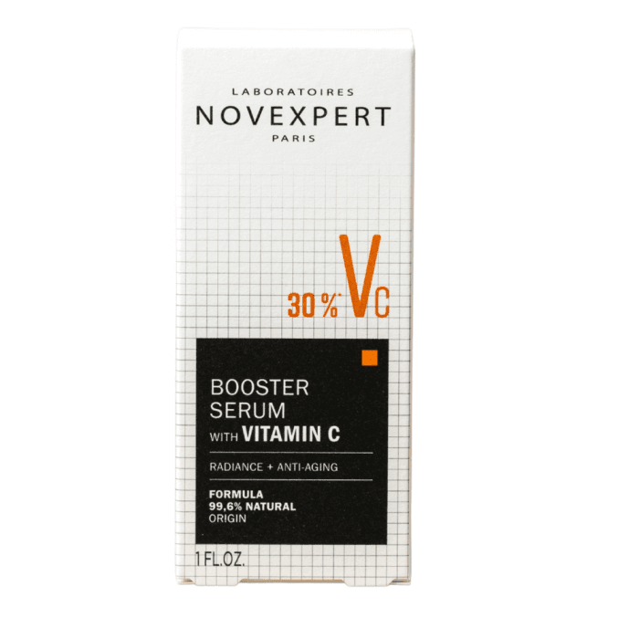 NOVEXPERT koncentruotas, stangrinamasis veido serumas su stabilizuotu vitaminu C (30%), 30 ml