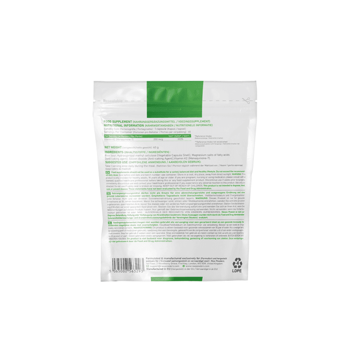 RAW POWDERS VITAMINAS K2 (MK-7), 60 kapsulių-1