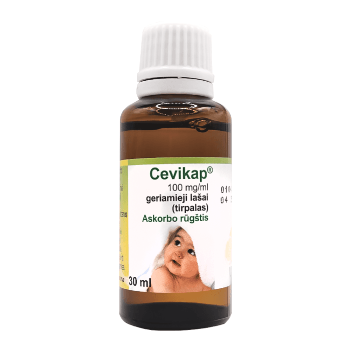 CEVIKAP, 100mg/ml, 30ml, geriamieji lašai, tirpalas, N1-2