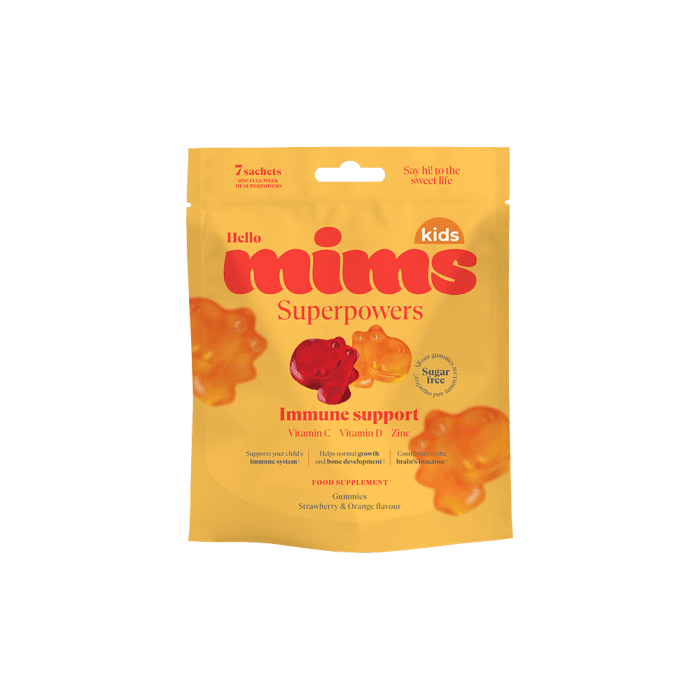 MIMS, IMUNITETUI VAIKAMS maisto papildas, 35 guminukų