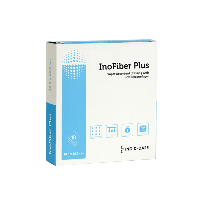 INOFIBER silikoninis tvarstis PLUS, 10,5 x 10,5 cm, 10 vnt.