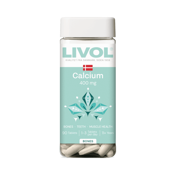 LIVOL Calcium 400 mg, 90 dengtų tablečių